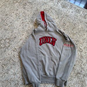 UNLVStadium Athletics Gray and Red Hoodie